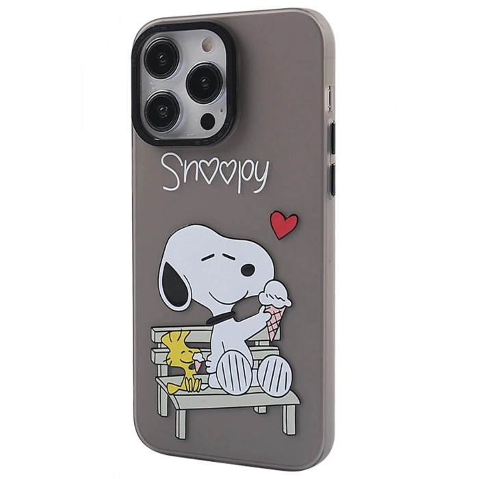 LitaeTrend iPhone 14 Pro Kılıf Prada Desenli Kapak - Prada Siyah - 2