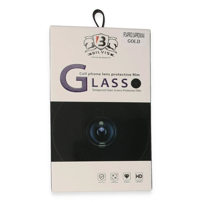 LitaeTrend iPhone 14 Pro Max Bilvis Titan Kamera Lens - Gold