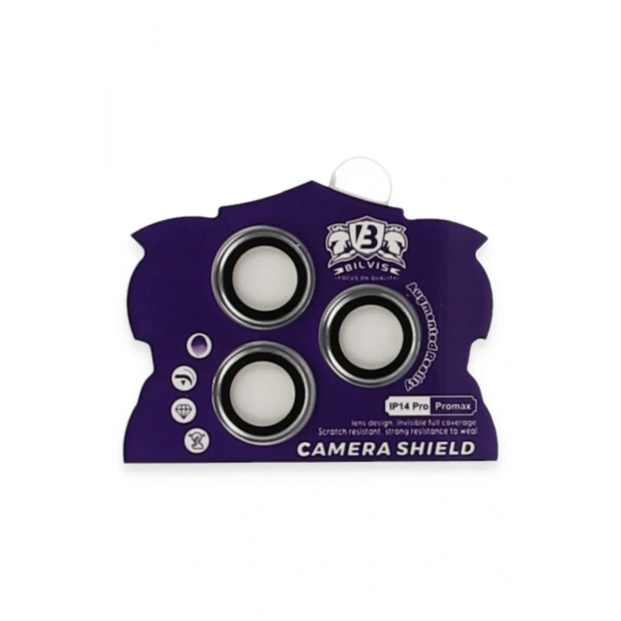 LitaeTrend iPhone 14 Pro Max Bilvis Titan Kamera Lens - Gümüş