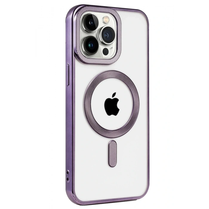 LitaeTrend iPhone 14 Pro Max Kılıf Kronos Magsafe Kapak - Derin Mor