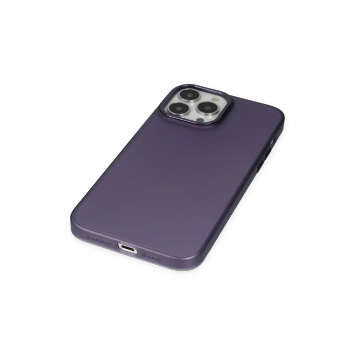 LitaeTrend iPhone 14 Pro Max Kılıf Modos Metal Kapak - Mor