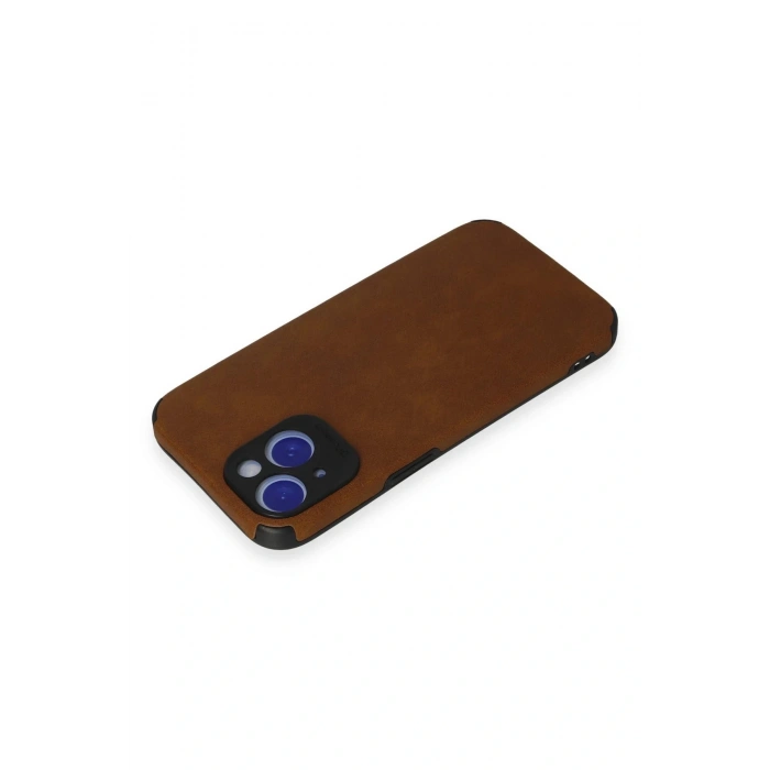 LitaeTrend iPhone 15 Kılıf Loop Deri Silikon - Kahverengi