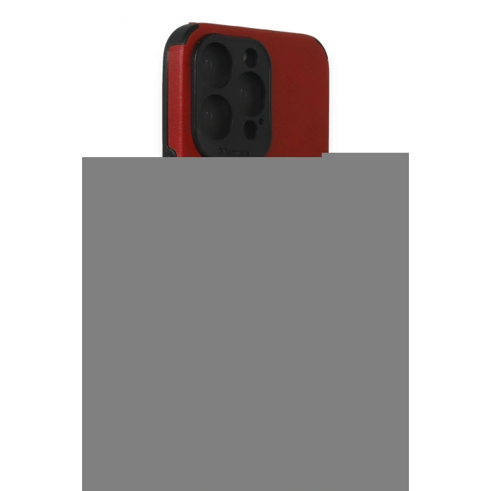 LitaeTrend iPhone 15 Pro Kılıf Loop Deri Silikon - Kırmızı