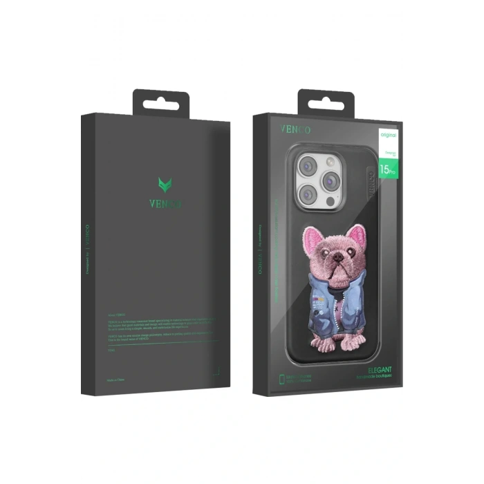 LitaeTrend iPhone 15 Pro Max Cute Desenli Kapak - Lacivert