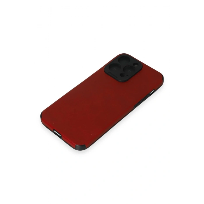 LitaeTrend iPhone 15 Pro Max Kılıf Loop Deri Silikon - Kırmızı