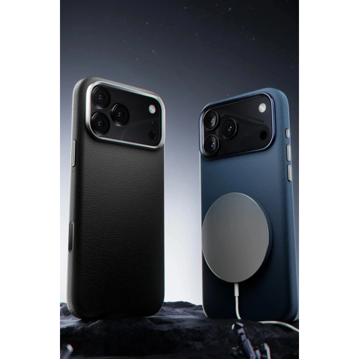 LitaeTrend iPhone 17 Pro Wonder Deri Magsafe Kapak - Siyah