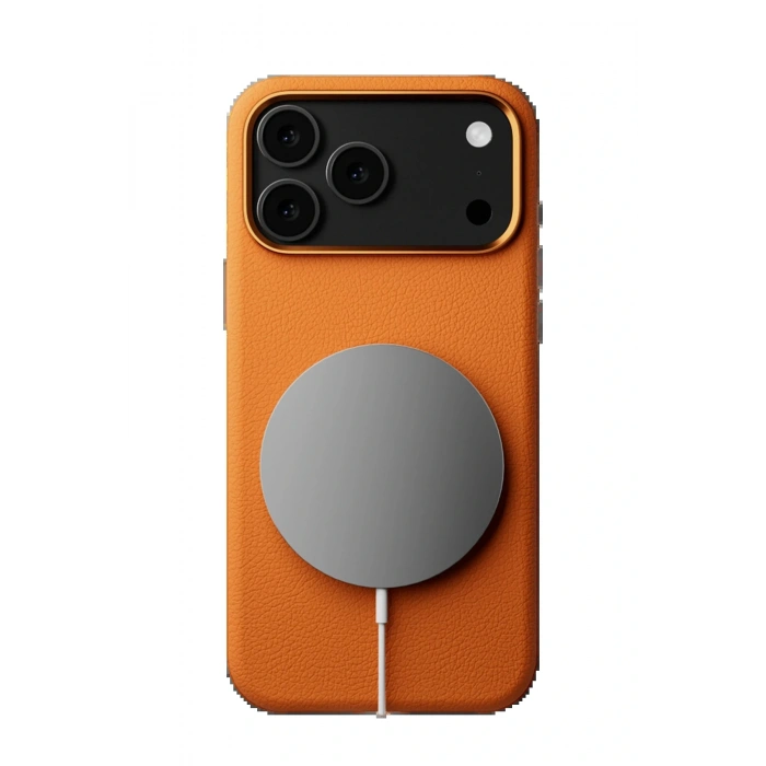 LitaeTrend iPhone 17 Pro Wonder Deri Magsafe Kapak - Turuncu