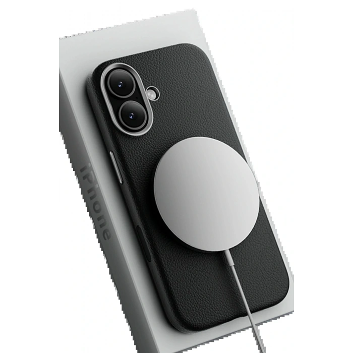 LitaeTrend iPhone 17 Wonder Deri Magsafe Kapak - Siyah