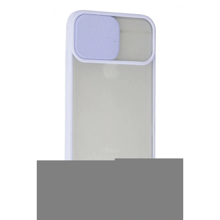 LitaeTrend iPhone 6 Kılıf Palm Buzlu Kamera Sürgülü Silikon - Lila