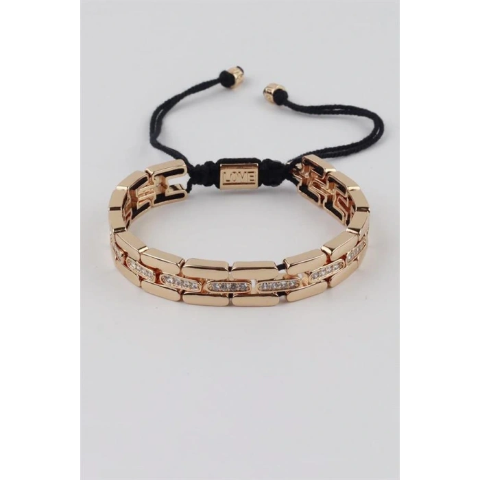 LitaeTrend İpli Çelik Bileklik - Altın