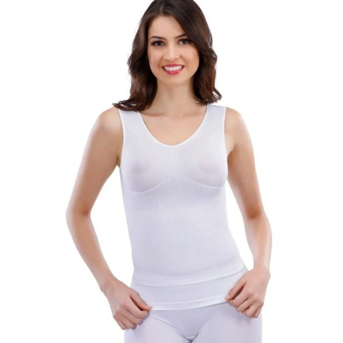 LitaeTrend Jakarlı Kalın Askılı Bayan Atlet 14005 -Beyaz