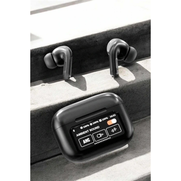 LitaeTrend Kablosuz Bluetooth Kulaklık Ekranlı Uzun Şarj Süreli ANC Destekli