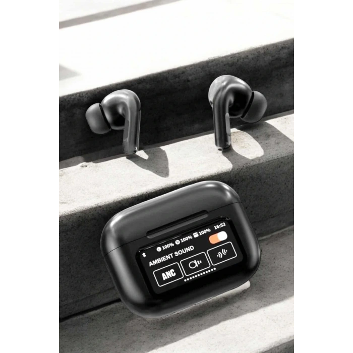 LitaeTrend Kablosuz Bluetooth Kulaklık Ekranlı Uzun Şarj Süreli ANC Destekli