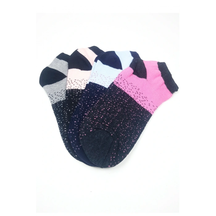 LitaeTrend Kadın Bilek Çorap Yazlık Pamuklu Yumuşak Nokta Desen 4 Çift