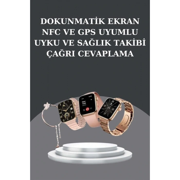 LitaeTrend Kadınlara Özel Bileklik Hediyeli Akıllı Saat ve Dijital Göstergeli ANC Özellikli Bluetooth Kulaklık