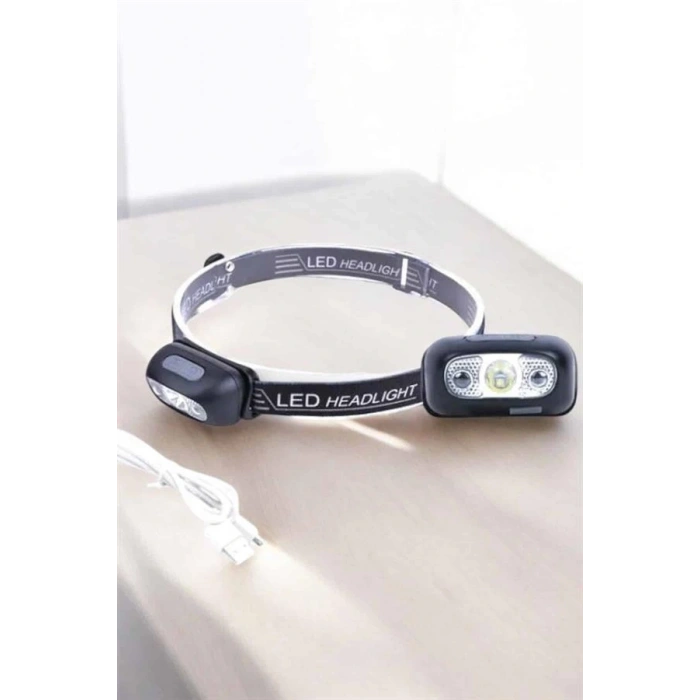 LitaeTrend Kafa Lambası Kamp Lambası Sensörlü Şarjlı Ayarlanabilir