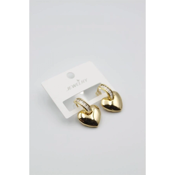 LitaeTrend Kalp Küpe - Altın