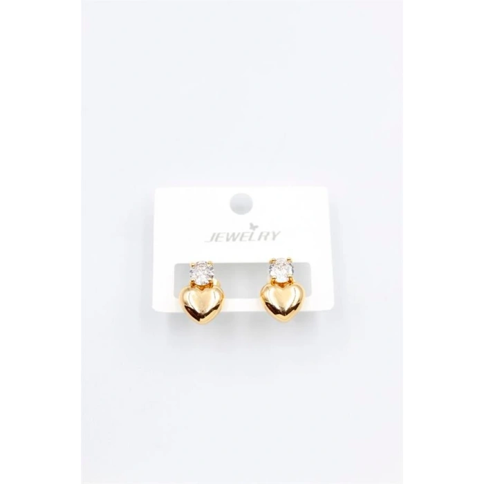 LitaeTrend Kalp Küpe - Altın