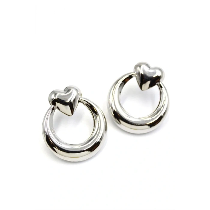 LitaeTrend Kalp Küpe - Gümüş