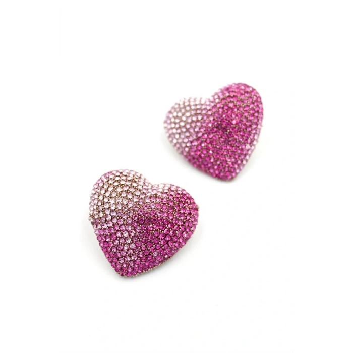 LitaeTrend Kalp Küpe - Pembe