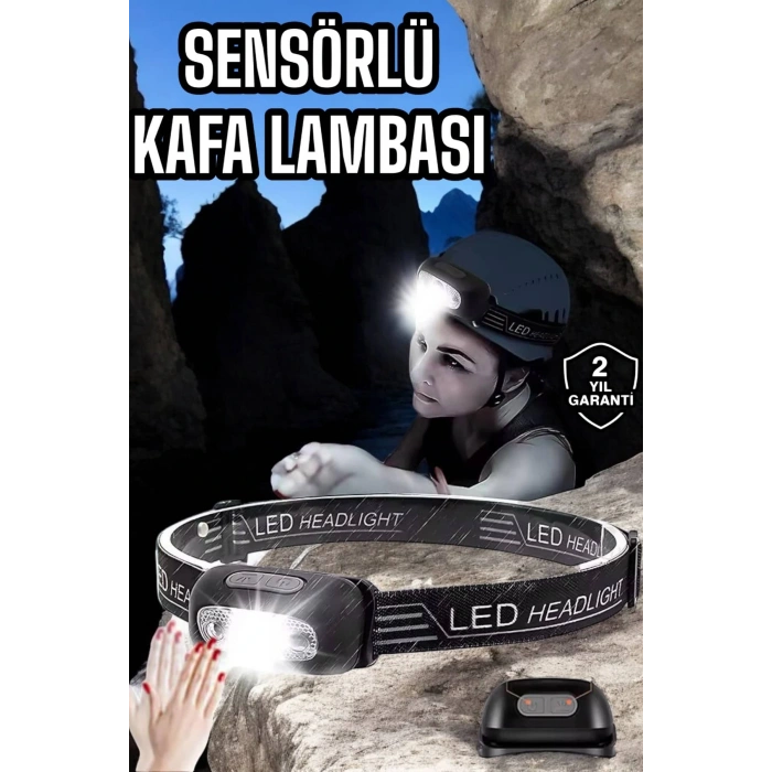 LitaeTrend Kamp Lambası Led Işık Kafa Lambası Balıkçı Lambası Ayarlanabilir