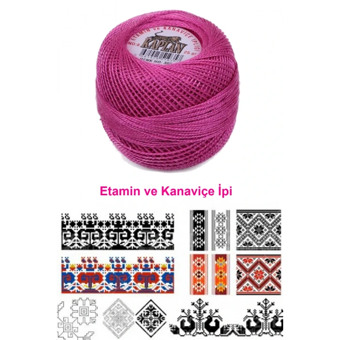 LitaeTrend Kaplan Etamin Ve Kanaviçe İpi 8 No Kod/Renk: 305 - Royaleks