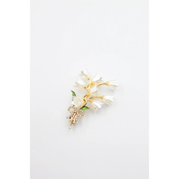 HERŞEYTREND Kardelen Broş - Altın