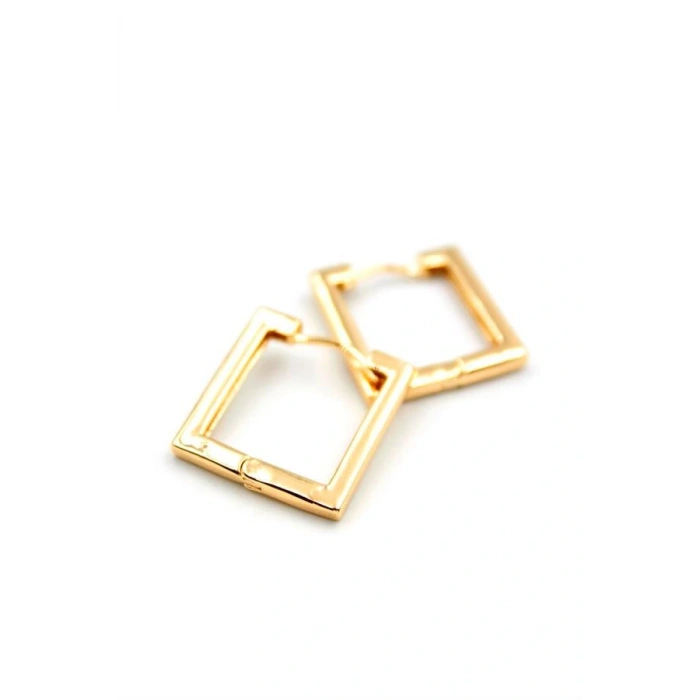 LitaeTrend Kare Halka Küpe - Altın