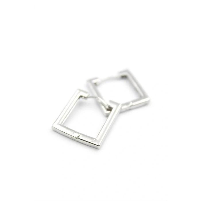 LitaeTrend Kare Halka Küpe - Gümüş