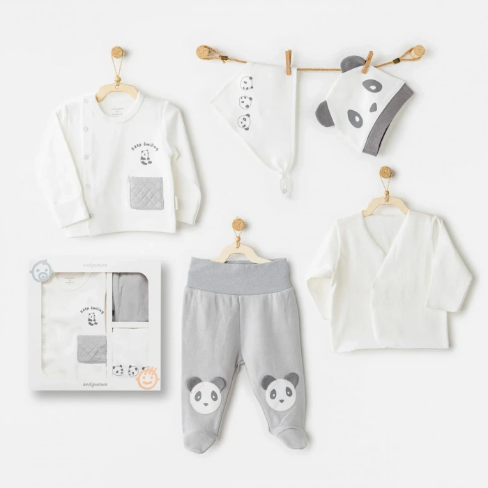 LitaeTrend Keep Smiling 5li Hastane Çıkışı Grey