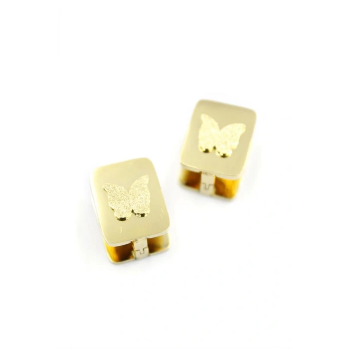 LitaeTrend Kelebek Çelik Küpe - Altın