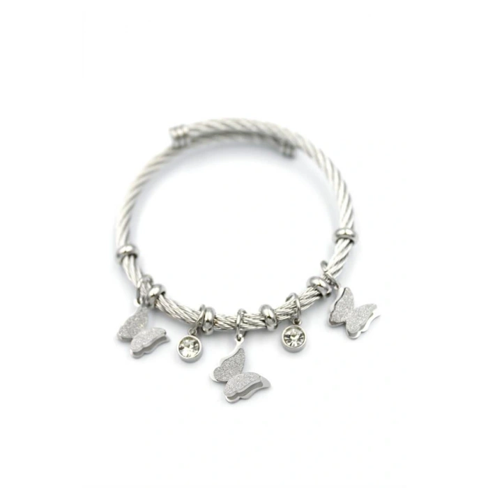 LitaeTrend Kelebek Charm Bilezik - Gümüş