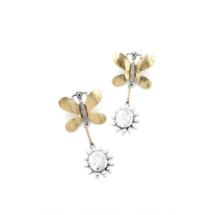 LitaeTrend Kelebek Küpe - Altın