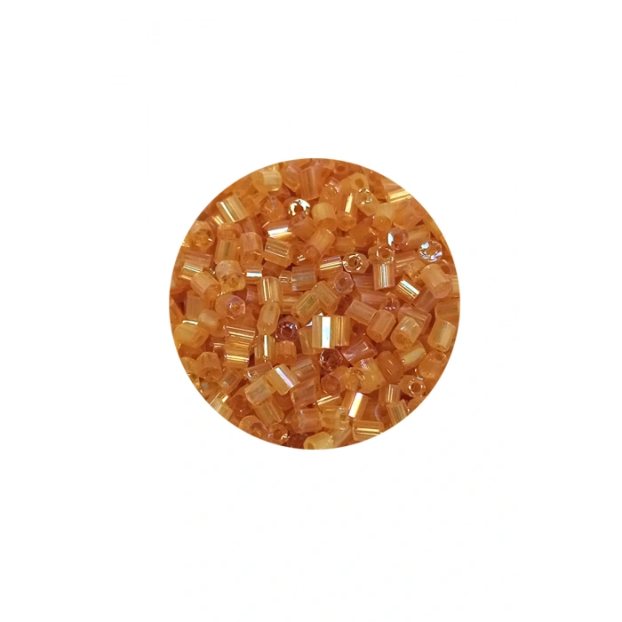 LitaeTrend Kesme Cam Boncuk 2mm - 20 Gram - Şeffaf Altın -BNC318