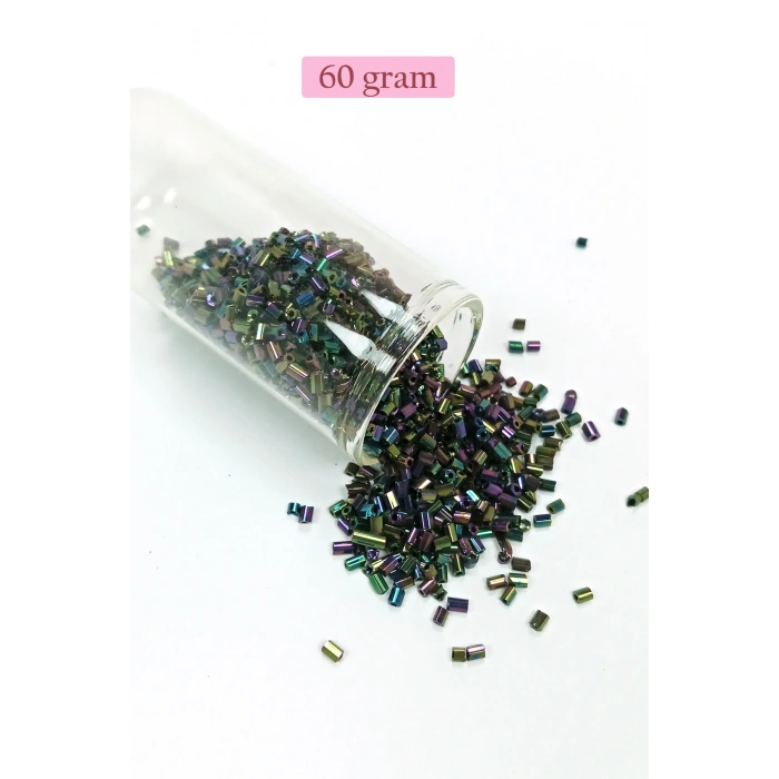 LitaeTrend Kesme Cam Boncuk 2mm - 60 Gram - Parlak Alacalı - BNC352