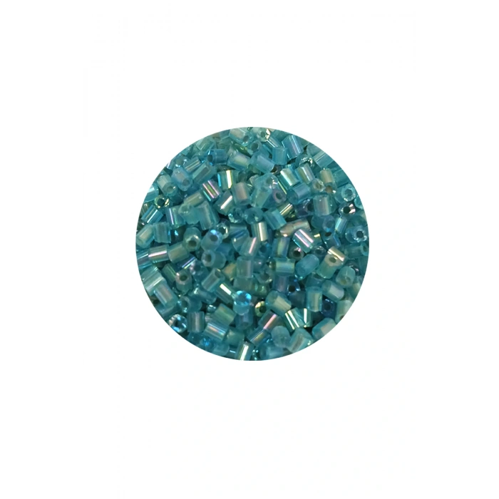 LitaeTrend Kesme Cam Boncuk 2mm - 60 Gram - Şeffaf Çam Yeşili - BNC380