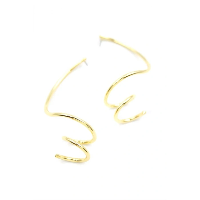 LitaeTrend Kıvrımlı Küpe - Altın