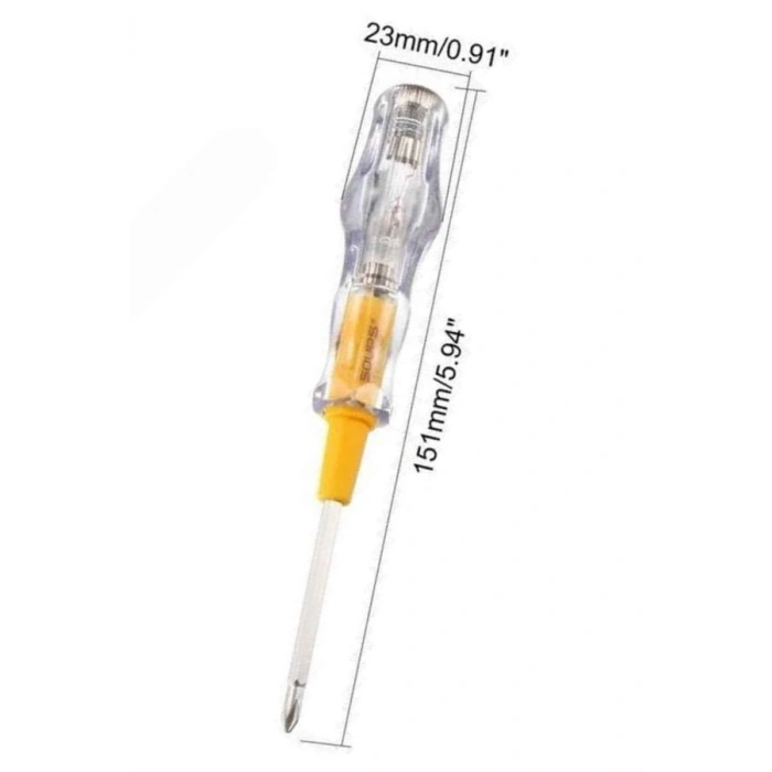 HERŞEYTREND Kontrol Kalemi Çift Başlıklı Şeffaf Elektrik Testi Değişken Uçlu