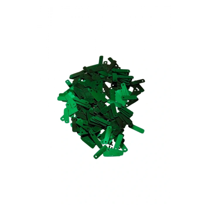 LitaeTrend Koyu Yeşil 15 x 5 mm Dantel Oya Yazma Halhal Abiye Lazer Kesim Pul 200 adet / 8 gram