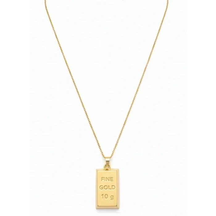 LitaeTrend Külçe Altın Kolye - Büyük Boy - Altın