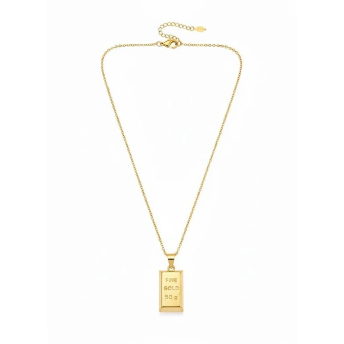 HERŞEYTREND Külçe Altın Kolye - Küçük Boy - Altın