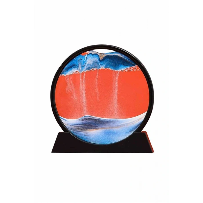 LitaeTrend Kum Saati Yuvarlak Şık Kum Tablosu Dekoratif Kum Sulu Kum Saati