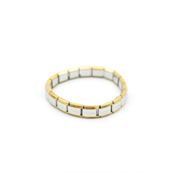 LitaeTrend Lastikli Çelik Bilezik - Gümüş