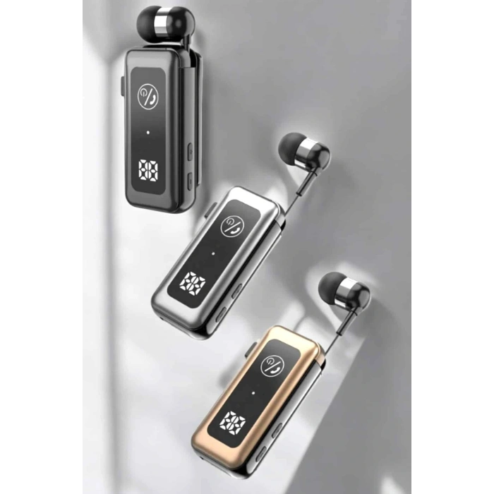 LitaeTrend Makaralı Bluetooth Kulaklık Kulak İçi Dijital Göstergeli Yüksek Ses Kaliteli