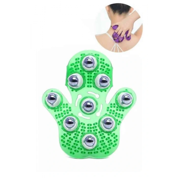 HERŞEYTREND Masaj Aleti El Şeklinde Omuz Bacak Bilyeli Masaj Eldiveni El Şekilli