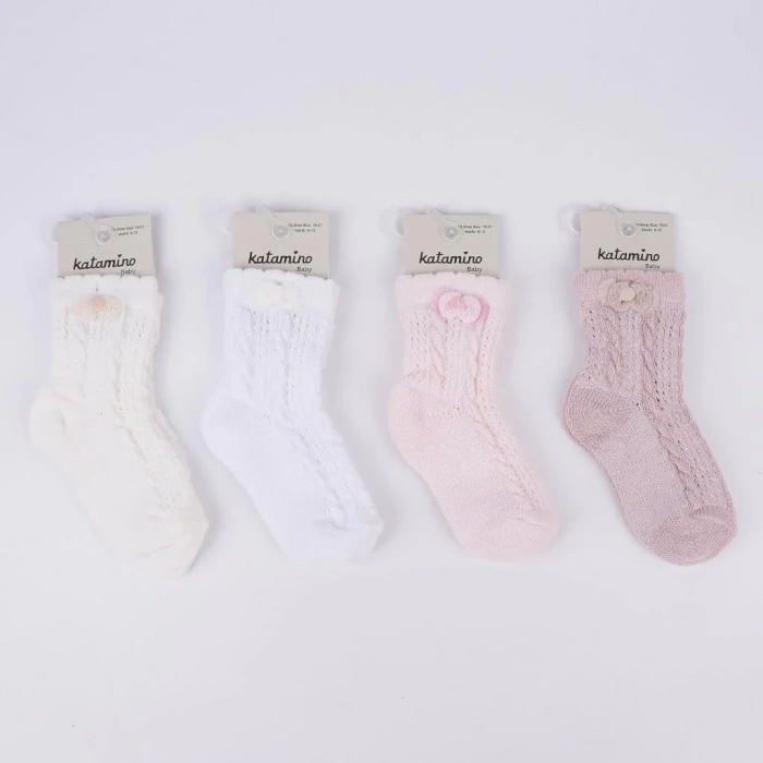 LitaeTrend Maskot Aks File Kız Bebek Soket Çorap K43017 Asorti