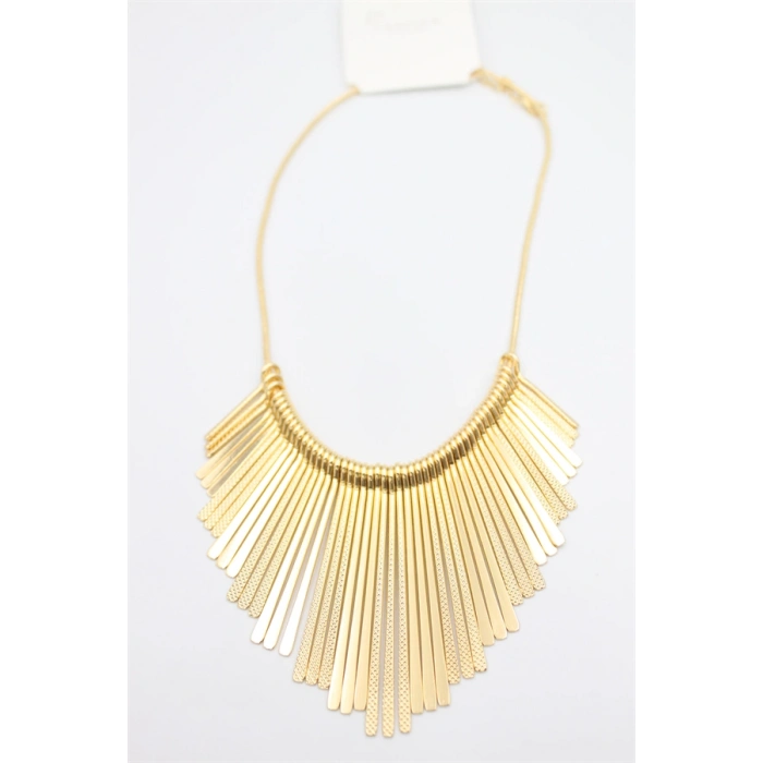 HERŞEYTREND Metal Çubuk Kolye - Altın