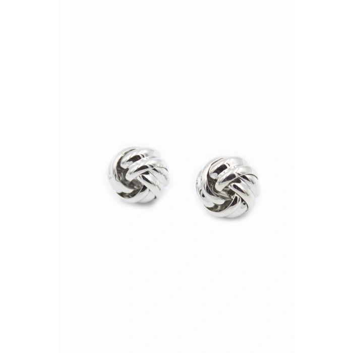 HERŞEYTREND Metal Örgü Küpe - Gümüş