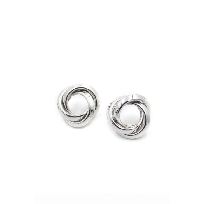 HERŞEYTREND Metal Örgü Küpe - Gümüş