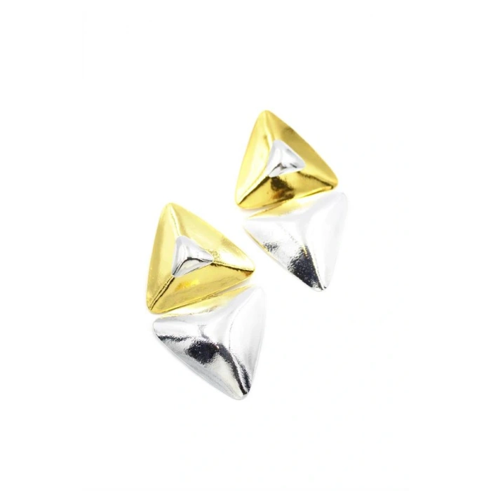 LitaeTrend Metal Üçgen Küpe - Altın